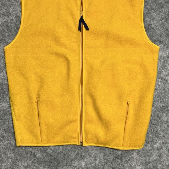 VINTAGE Gap Alpine 317 Racing Series Vest Men's L Yellow Fleece Mountain - Picture 10 of 13